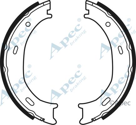 APEC BRAKING Piduriklotside komplekt,seisupidur SHU617